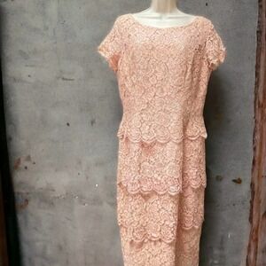 Romantic Pink Vintage 1950’s Lace Lilli Diamond Vintage Prom Wedding Dress